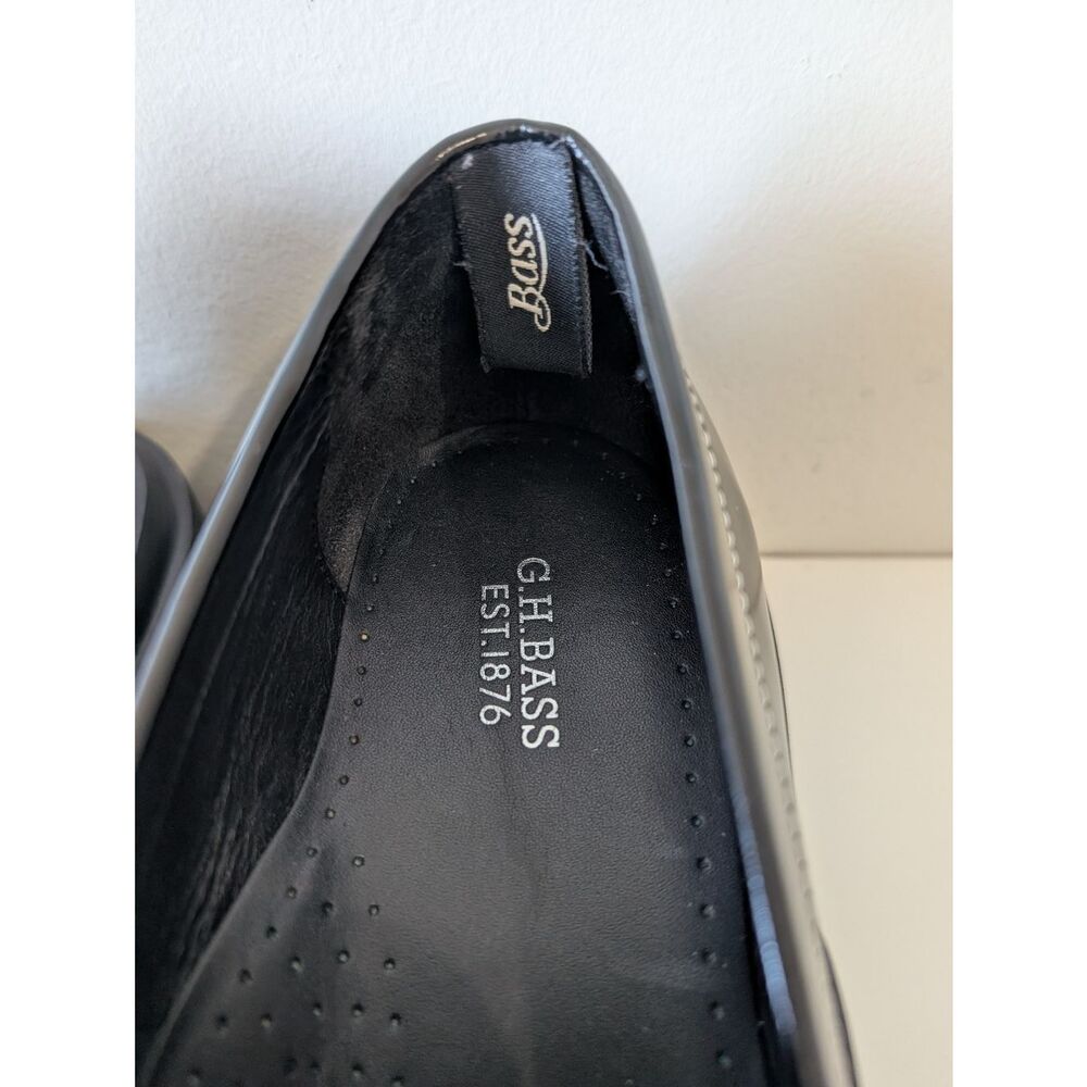 G.H.Bass Platform Lug smooth leather Loafers in Black - Picture 5 of 7